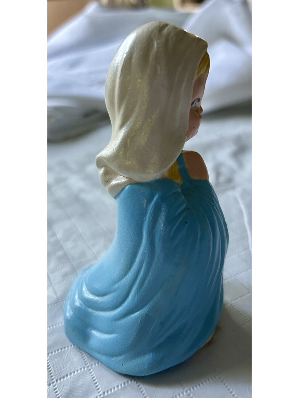 Vtg 1975 Hand Painted Nativity Figures Mary & Joseph Chalk Ware Christmas Creche - Picture 5 of 9